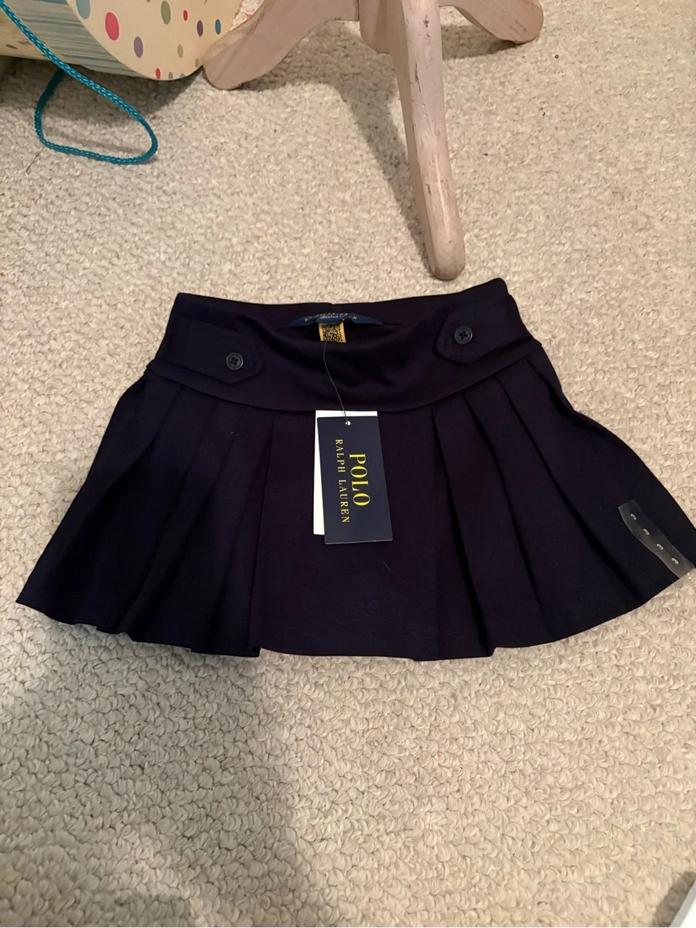 Polo Ralph Lauren Girls size 3 NWT $65 Pleated Mini Skort navy - Picture 13 of 13